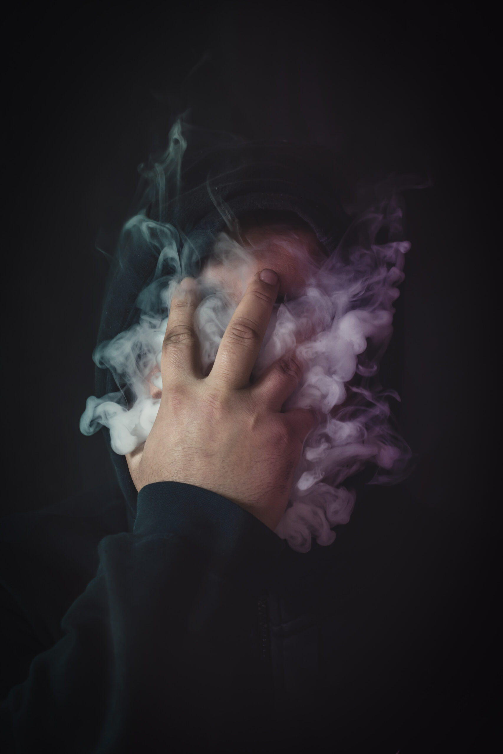 Man with smoke - Sergio Morais art work photography